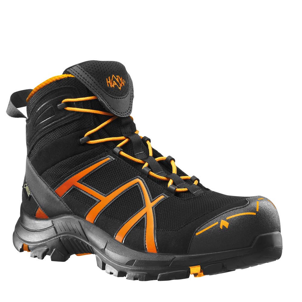 Haix Black Eagle Safety Mid Black Orange Kontrastreicher S